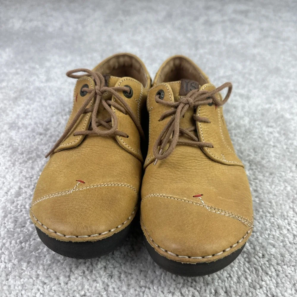 Josef Seibel Fergey 20 Mustard Leather‎ Lace-Up Oxford Sneakers Comfort Size 36